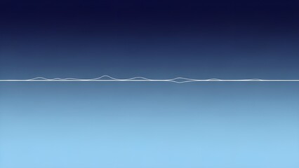 A serene landscape of a mountain range at sunset with a vibrant blue sky