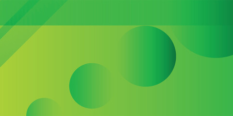 Fototapeta premium Abstract Green Gradient Background with Dynamic Circles and Lines.