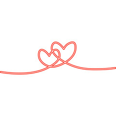 Continuous Line Heart Neon