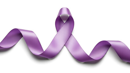 Purple ribbon symbolizing awareness and support