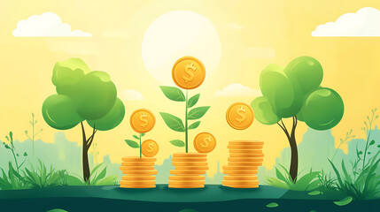 Business and sales-themed background with icons like shopping carts, money, stores, and packages. Ideal for wallpaper, presentations, marketing, and e-commerce designs.