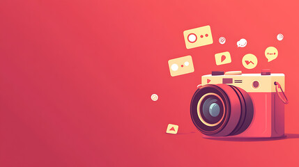 Business and sales-themed background with icons like shopping carts, money, stores, and packages. Ideal for wallpaper, presentations, marketing, and e-commerce designs.