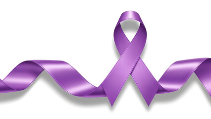 Purple ribbon symbolizing awareness and support