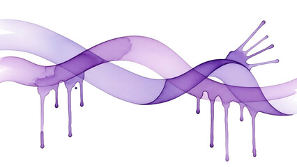 Purple paint splashing on white background