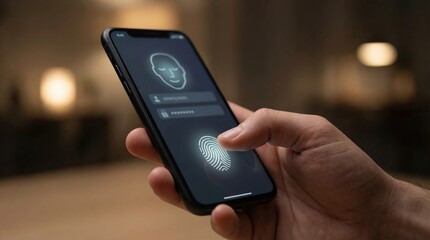 Smartphone fingerprint login face recognition security