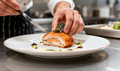 Salmon Cordon Bleu Suitable For Celebration And Professional Use