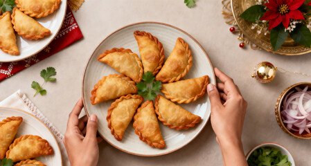 Festive Family Moment Featuring Freshly Fried Panada Snack