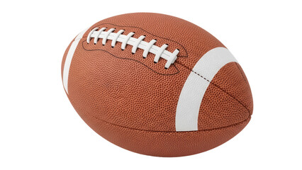 Isolated American football with laces, sports gear and equipment for game day excitement