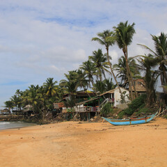 Beach between Galle and Bossa, Sri Lanka.
