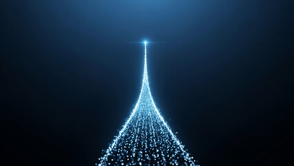 Illuminated path in darkness