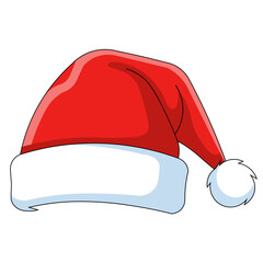 Classic Red and White Santa Hat for Christmas Celebrations