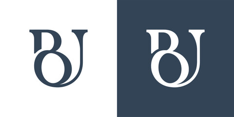 BU Letter Logo Design Vector , Initial Logo Vector for Identity