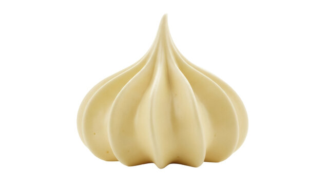 Isolated meringue dessert, a single small cake, delicious sweetness, confectionery food