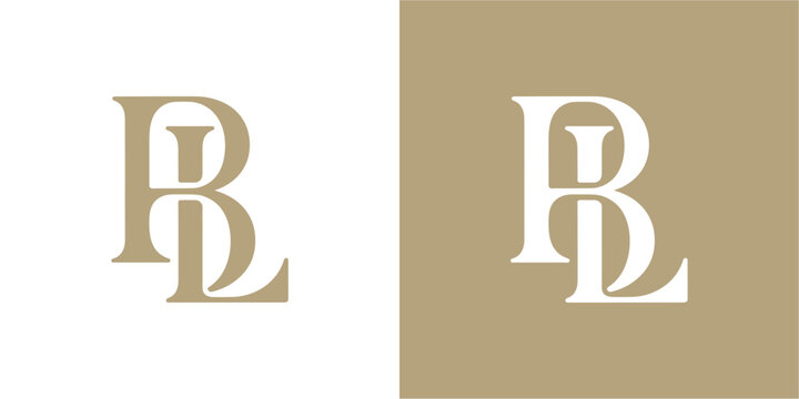 BL Letter Monogram Logo Design Vector , Initial Logo Vector for Brand Company