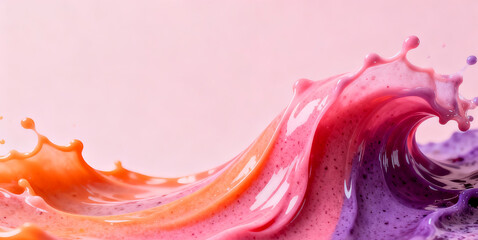 Abstract smoothie flow creates vibrant modern background with dynamic visual harmony