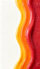 Abstract Food Inspired Smoothie Waves With Balanced Modern Aesthetic
