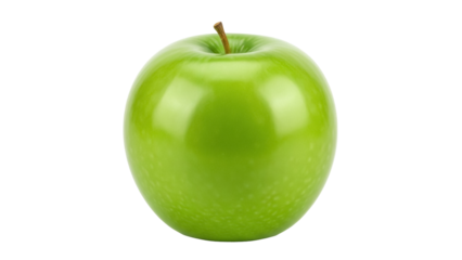 Isolated Granny Smith apple is a fresh, green, crunchy fruit for nutrition and healthy food