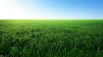 Earth Day concept background. Grass field with blue sky