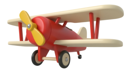 Isolated toy biplane is a great retro gift idea, airplane, kids toy, childhood, birthday present
