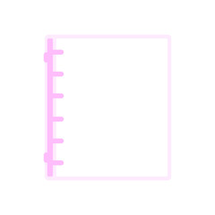 シンプルなピンクのバインダーシール帳♪PNG