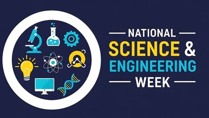 National Science and Engineering Week celebration with icons