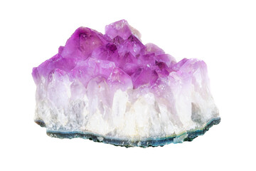 Isolated purple amethyst crystal stone