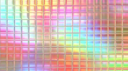 Abstract close-up of a soft glowing holographic grid pattern texture