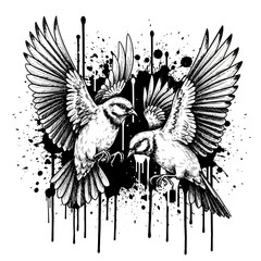 vector illustration of a bird