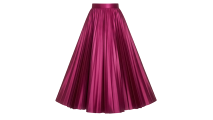 Isolated magenta pleated skirt, fashionable womenswear for style-conscious ladies, clothing