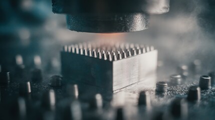 Microscopic view of skilled engineers shaping beryllium for sensitive sensor housings emphasizing durability and precision in hostile environments.