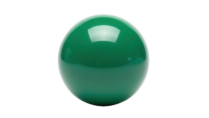 Isolated, Green Glass Orb Sphere with Shiny Surface, Smooth and Reflective, Plain Object