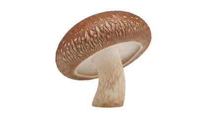 Isolated Shiitake mushroom, a culinary ingredient for a gourmet meal and stir fry cuisine