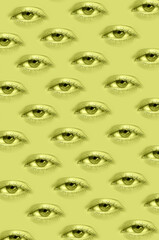 Collage with a female eyes	