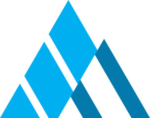  3d abstract  triangle technology colored  symbol logo on abstract background with triangles