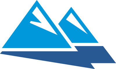 blue triangle vector illustration