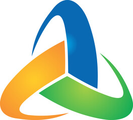  trinity circle abstract vector logo on  logo design