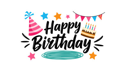 Bold Comic Style Happy Birthday Greeting with Green Burst Background