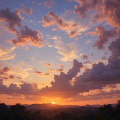 Fototapeta premium sunset in the sky