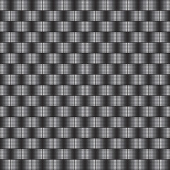 white square mosaic seamless pattern, black and white vector illustration