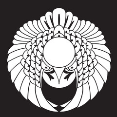 日本の伝統的な家紋「雀」のイラストです