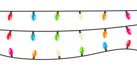 Colorful Holiday String Lights &ndash; Festive Glow for Seasonal Decor and Celebration