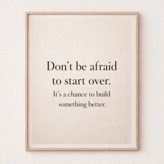 Obraz premium Minimalist inspirational quote typography on neutral background