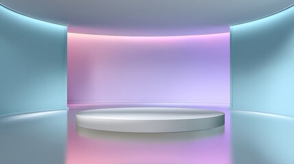 Dynamic stage presentation modern studio digital artwork minimalistic centered view creative concept