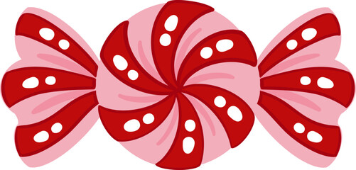 cute swirl candy confectionery sweet snack vector cartoon illustration