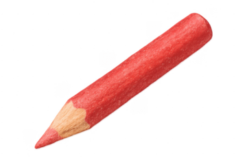 Red colored pencil drawing instrument for school art