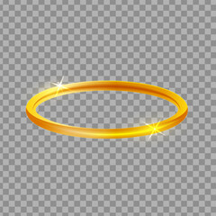 Golden halo with sparkles