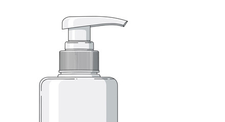 Obraz premium Close up of a white plastic soap dispenser pump bottle emphasizing hygiene, cleanliness, and everyday personal care routines.