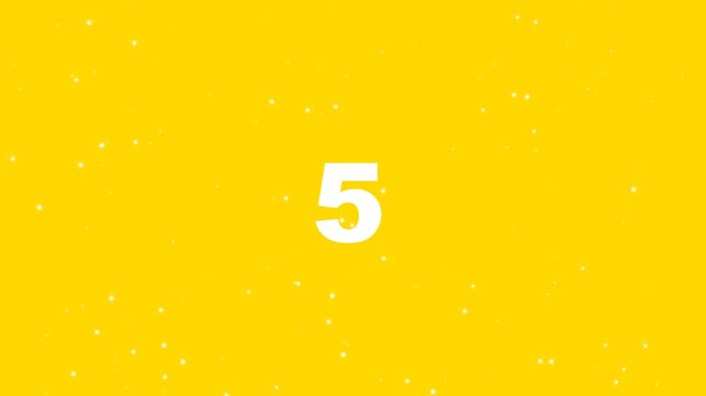 New Year Celebration Countdown on Yellow Background.