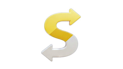 S-Shaped Arrow Symbol: Direction and Choice Concept