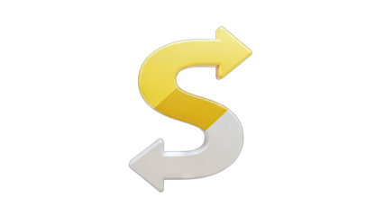 S-Shaped Arrow Symbol: Direction and Choice Concept